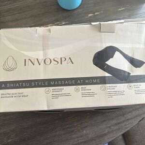 InvoSpa Shiatsu Back Shoulder and Neck Massager with Heat - Deep Tissue Knead...